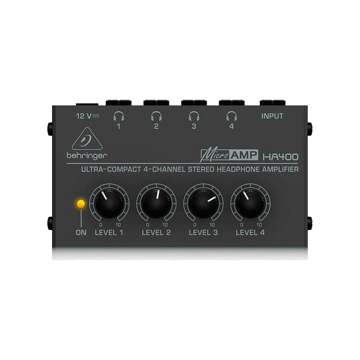 Amplificador de audífonos Behringer MICROAMP HA400 de 4 canales