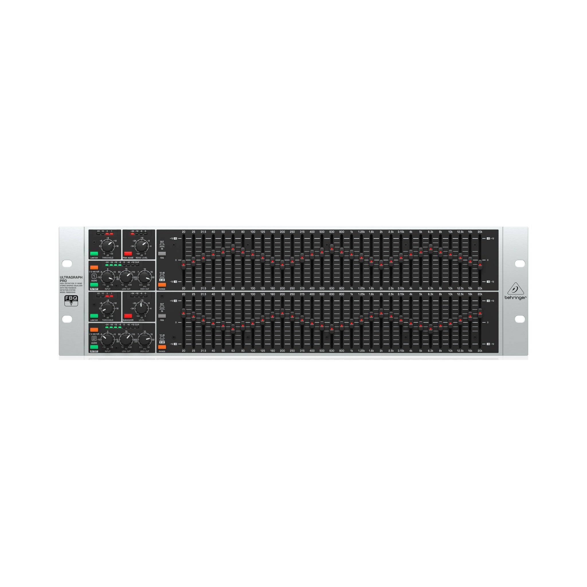 Ecualizador gráfico 2×31 bandas Behringer FBQ6200HD - vista 1