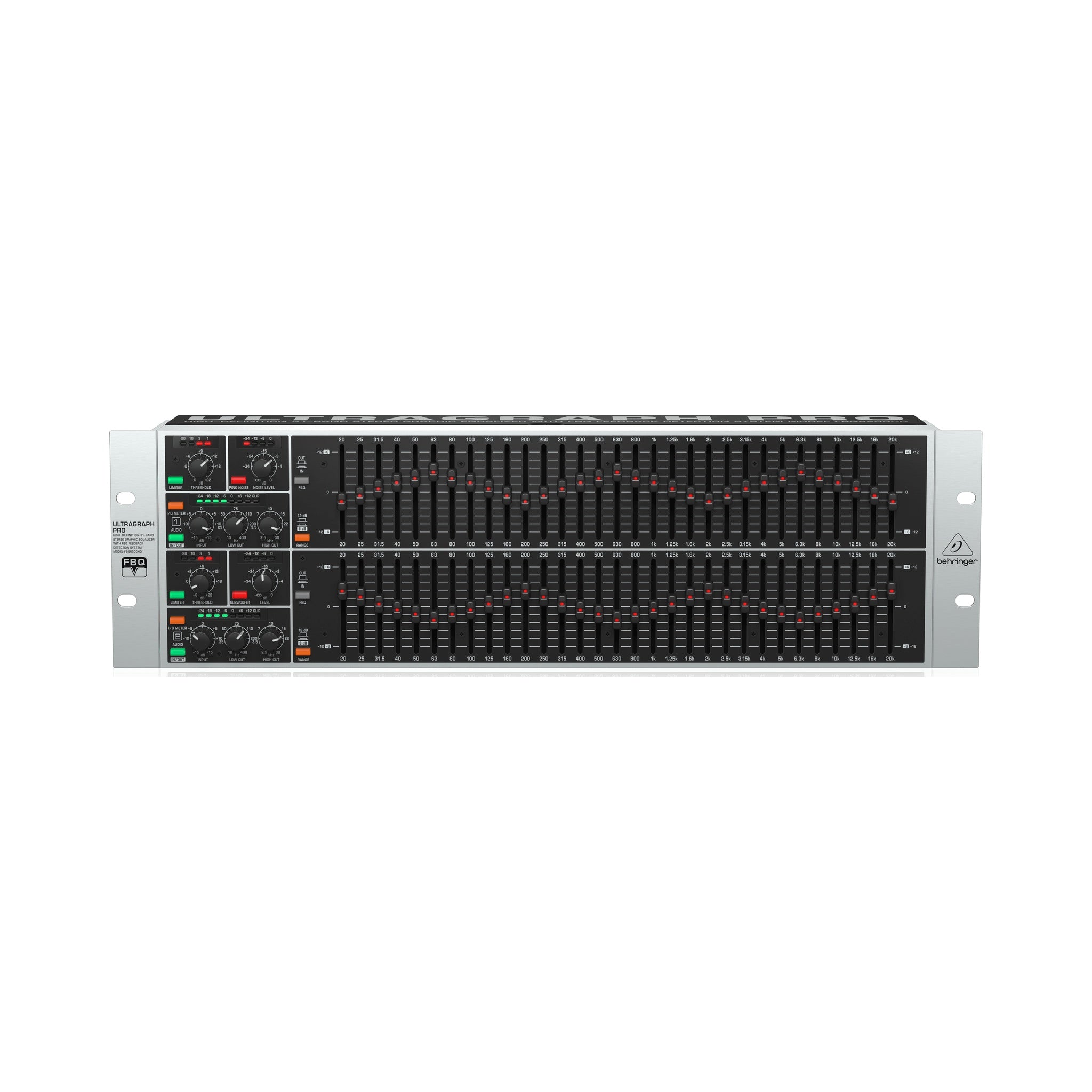 Ecualizador gráfico 2×31 bandas Behringer FBQ6200HD - vista 2