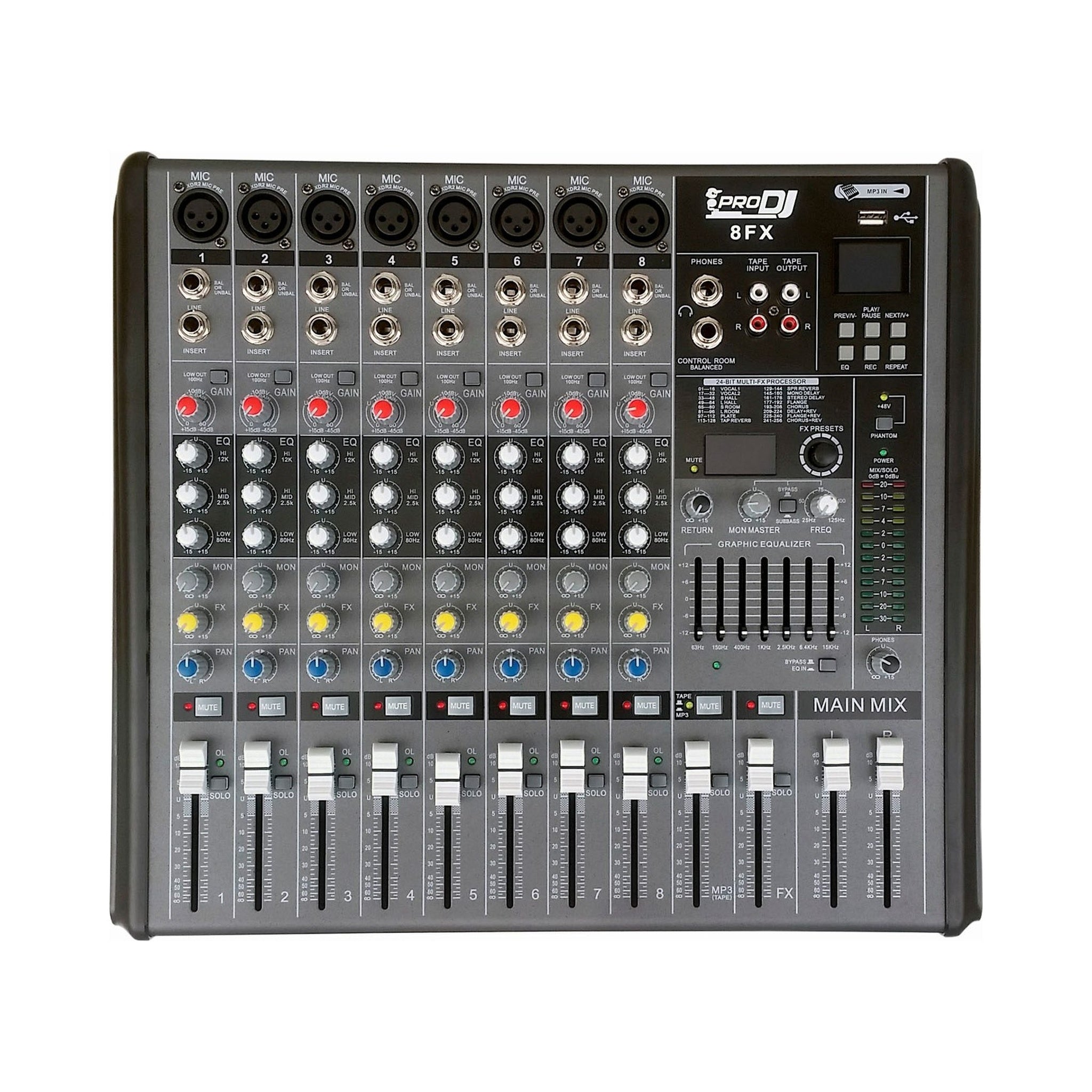 Mezclador análogo 8 canales Pro DJ 8FX - vista 1