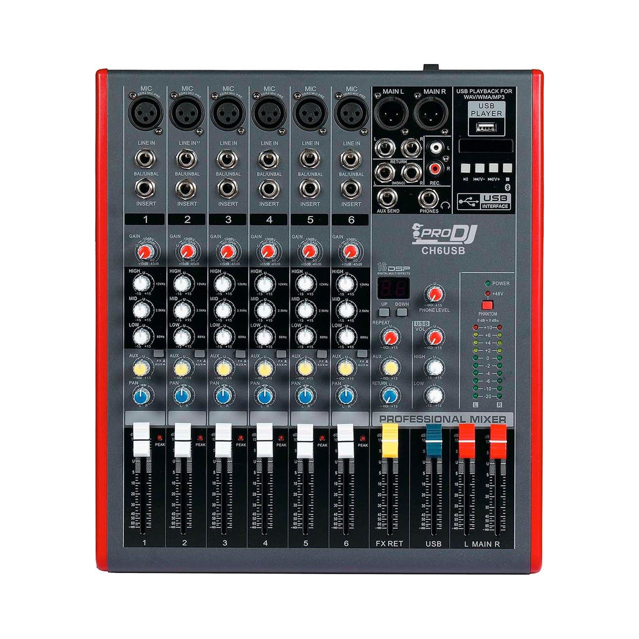 Mezclador análogo 6 entradas Pro DJ CH6 USB - vista 1
