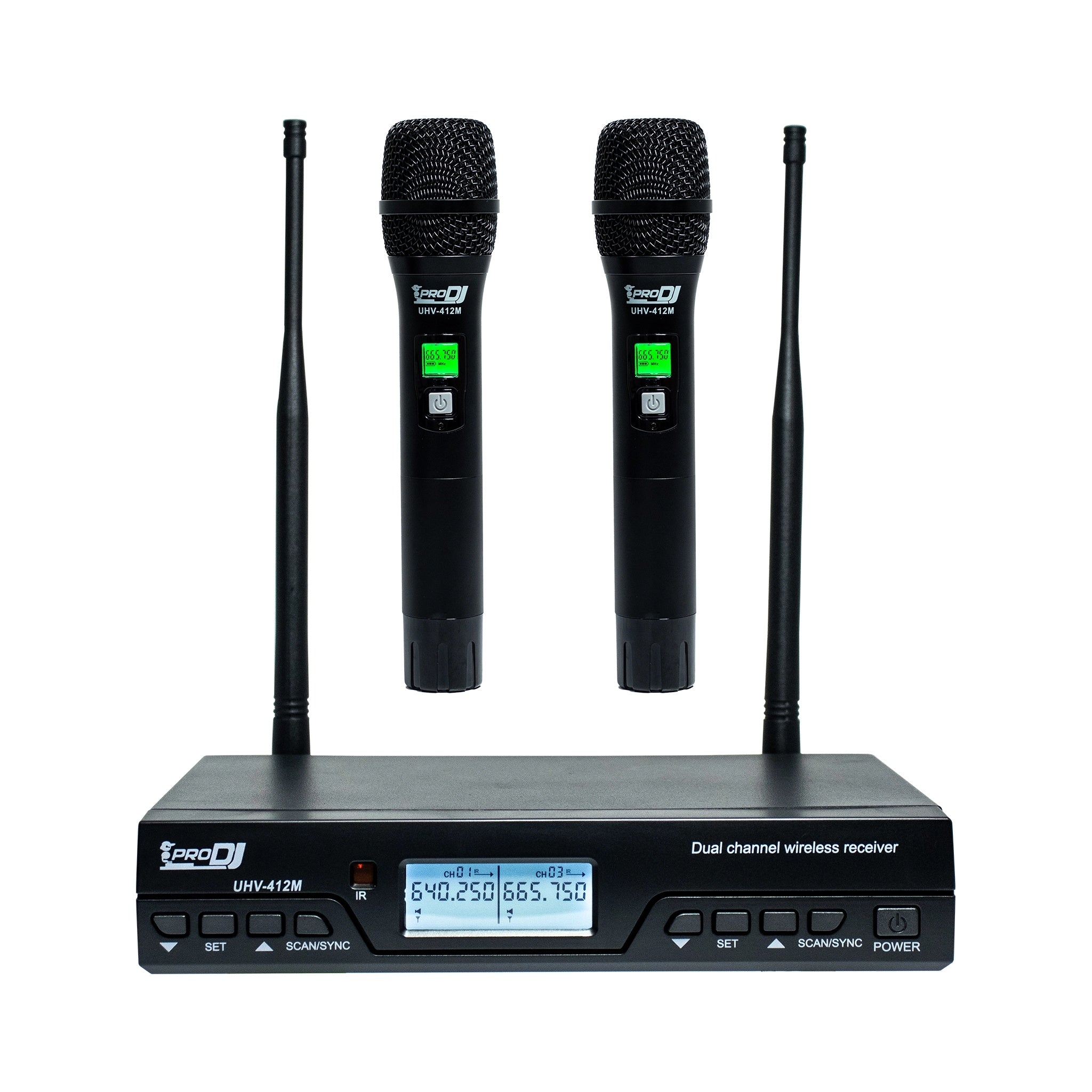 Kit micrófonos doble Pro DJ UHV-412M - vista 1