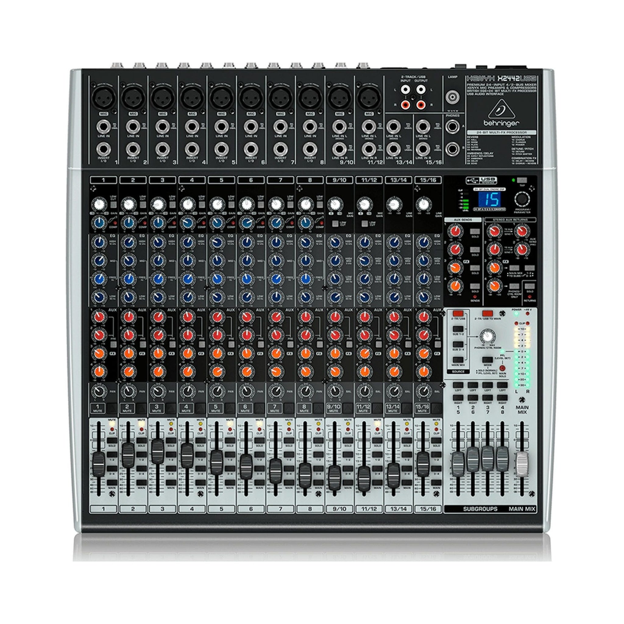 Mezclador análogo 10 entradas Behringer X2442USB - vista 1