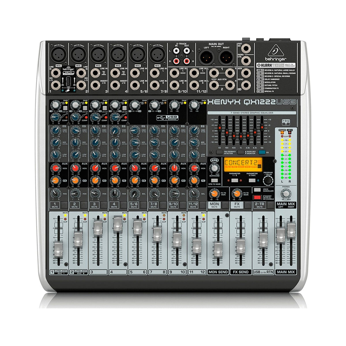 Mezclador análogo 6 entradas Behringer QX1222USB - vista 1