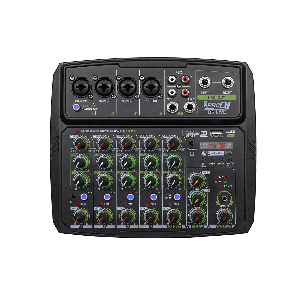 Mezclador análogo USB/BT Pro DJ B6L - vista 1