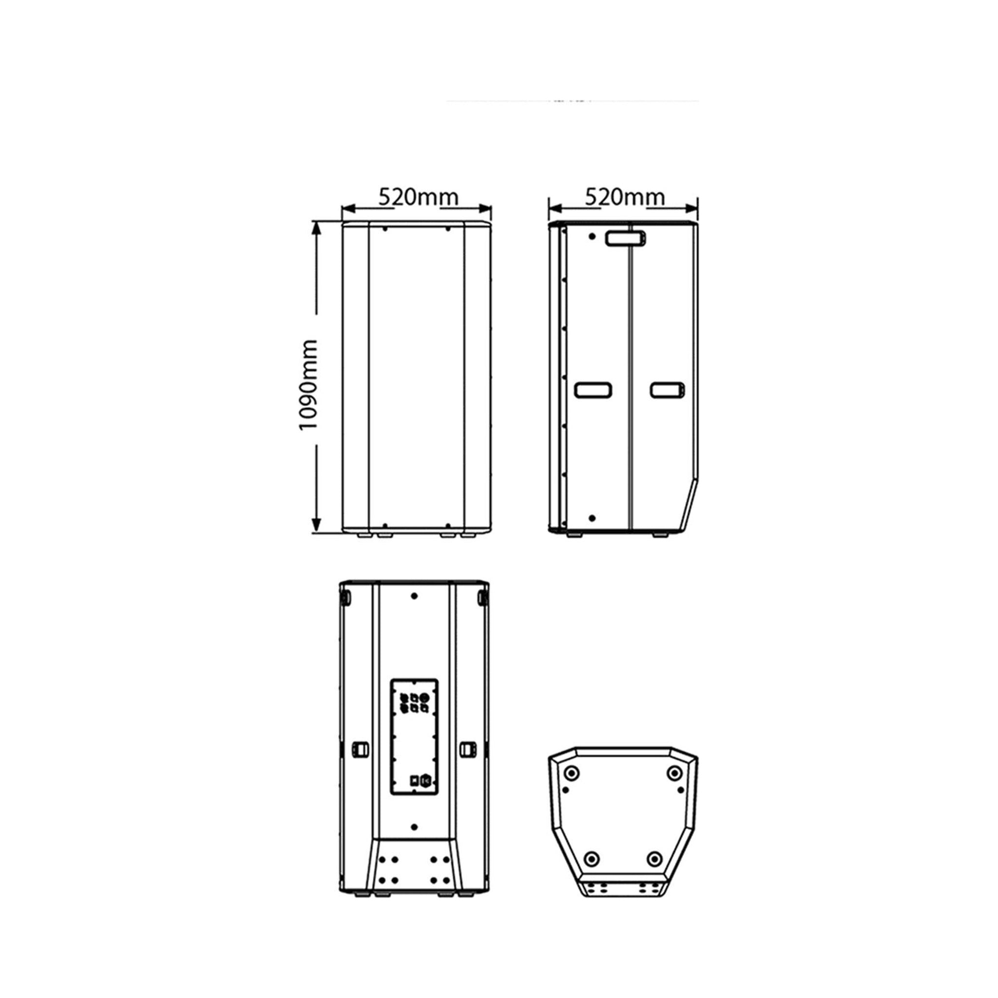 Cabina activa 2 vías 1500W Beta Three TW215A - vista 2