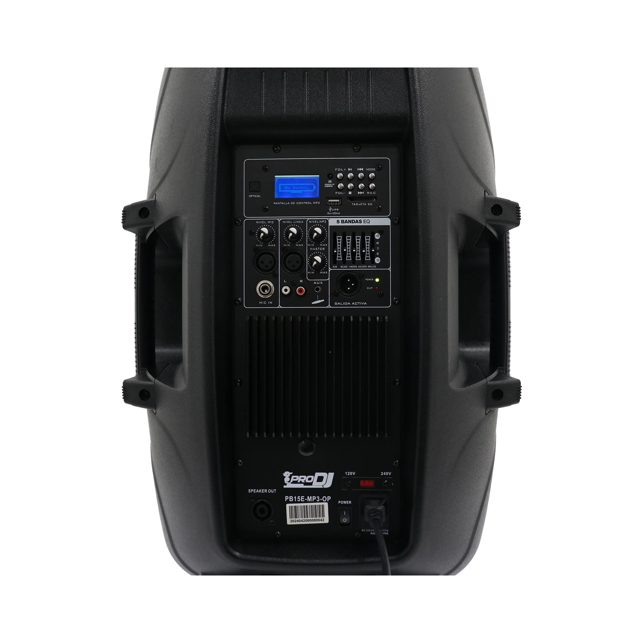 Altavoz activo 15″ Pro DJ PB15E-MP3-OP - vista 2