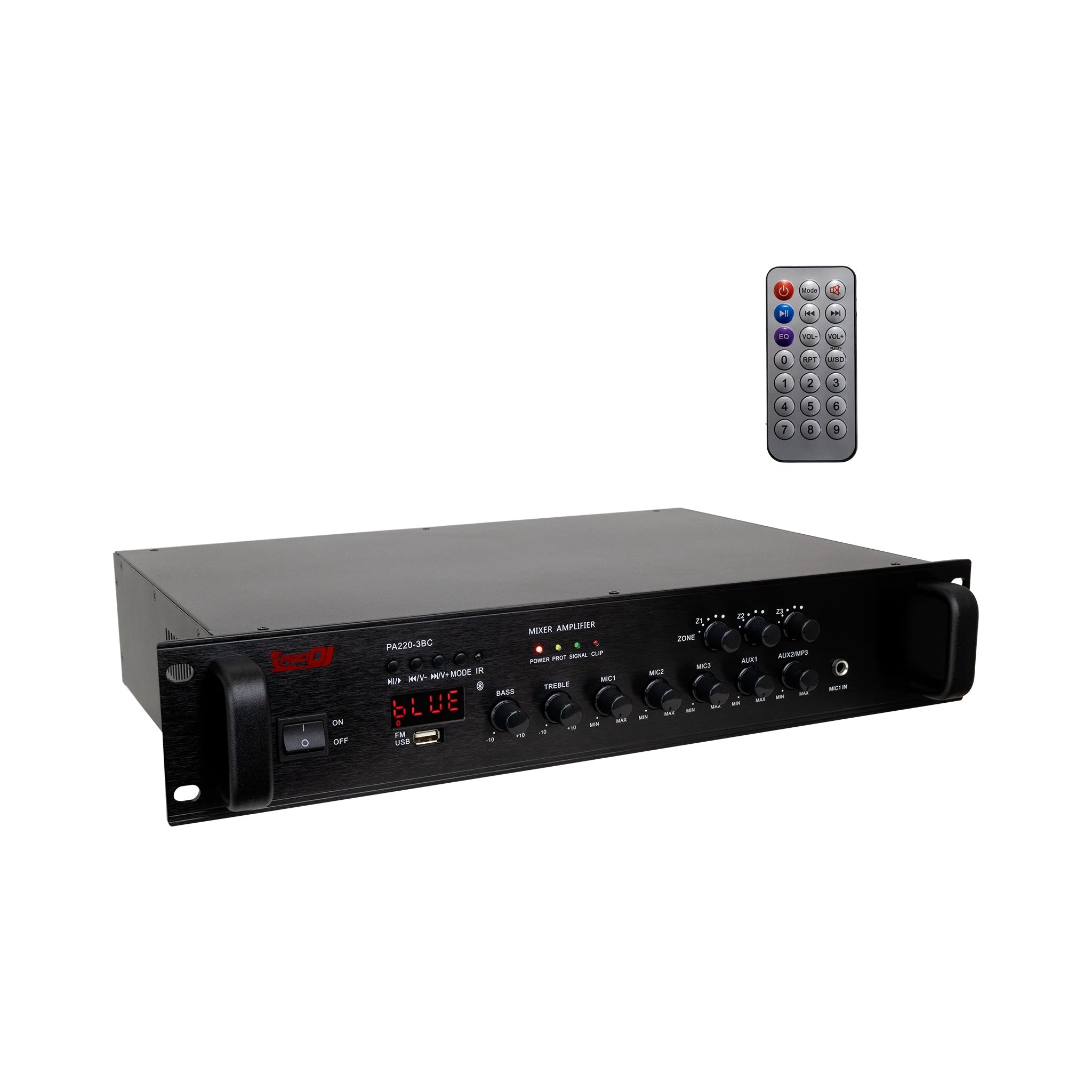 Amplificador 3 zonas con sirena Pro DJ PA220-3BC - vista 1
