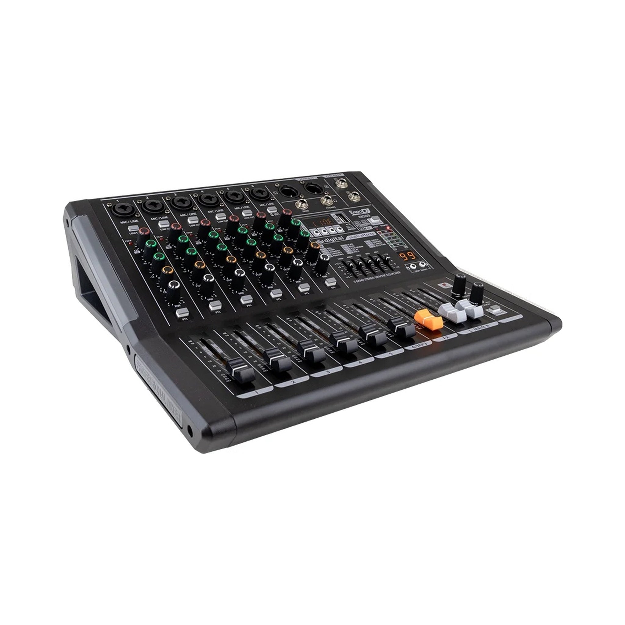 Mezclador profesional 6 canales con efectos, USB y Bluetooth Pro DJ MD6S - vista 2