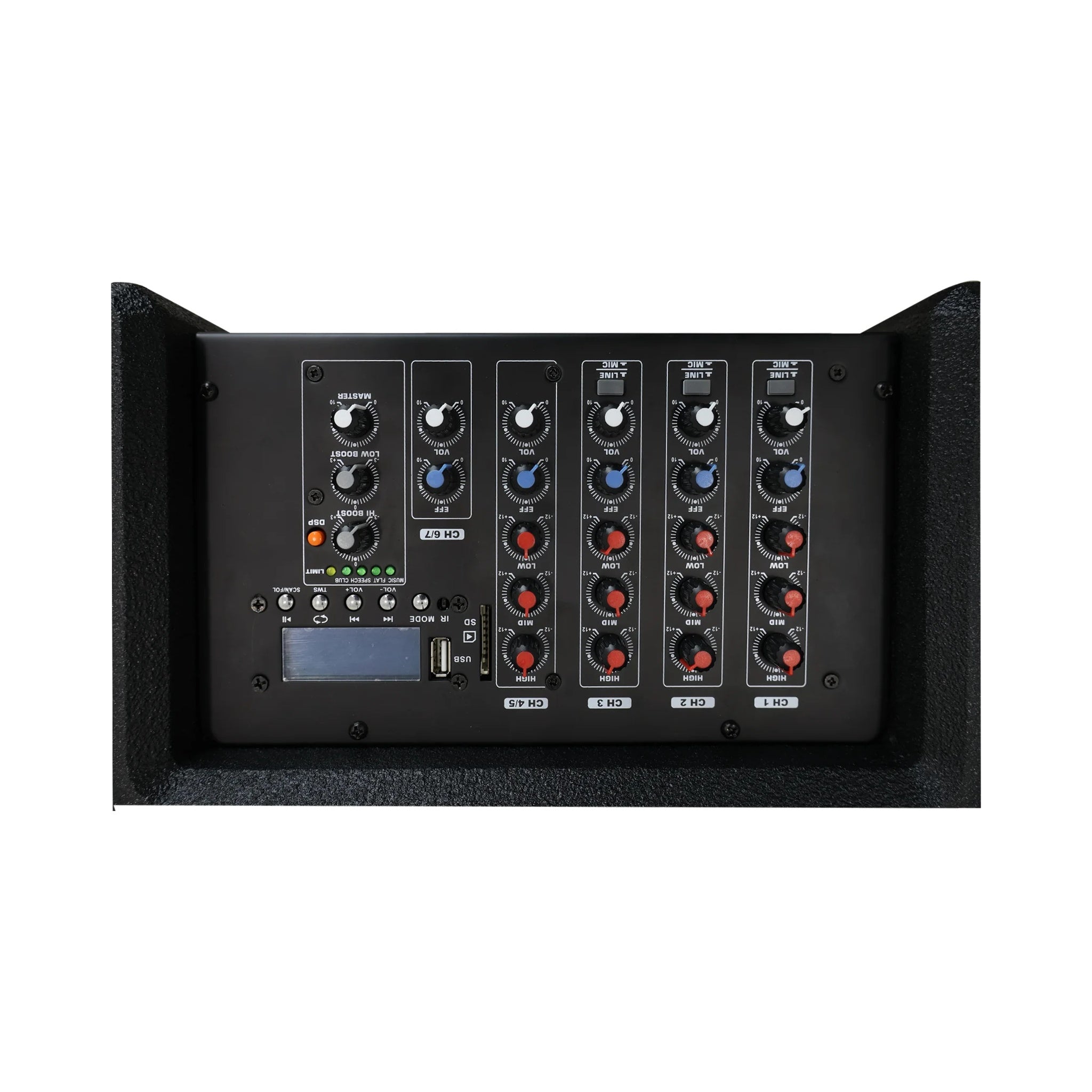 Sistema lineal activo 600w RMS con DSP y mezclador 7 canales Pro DJ L415DSP - vista 2