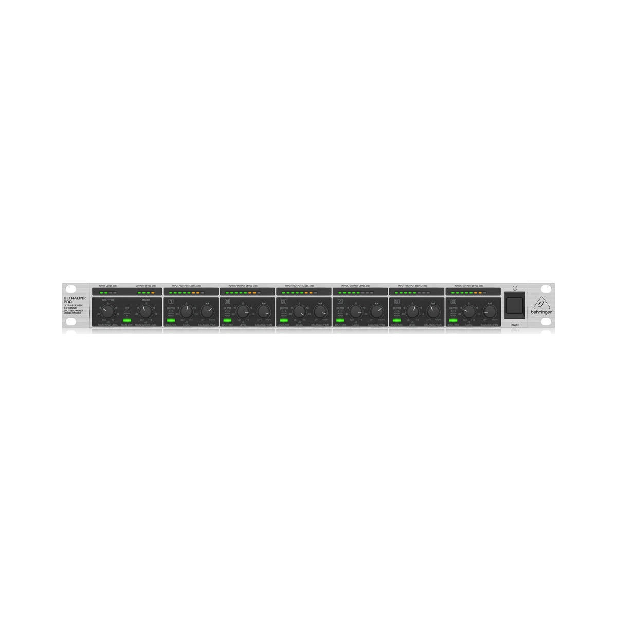Splitter Mixer Ultralink Pro 8 Canales Rack 1U Behringer MX882 - vista 1