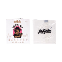 Encordado para ukulele soprano La Bella No. 11 de nailon transparente