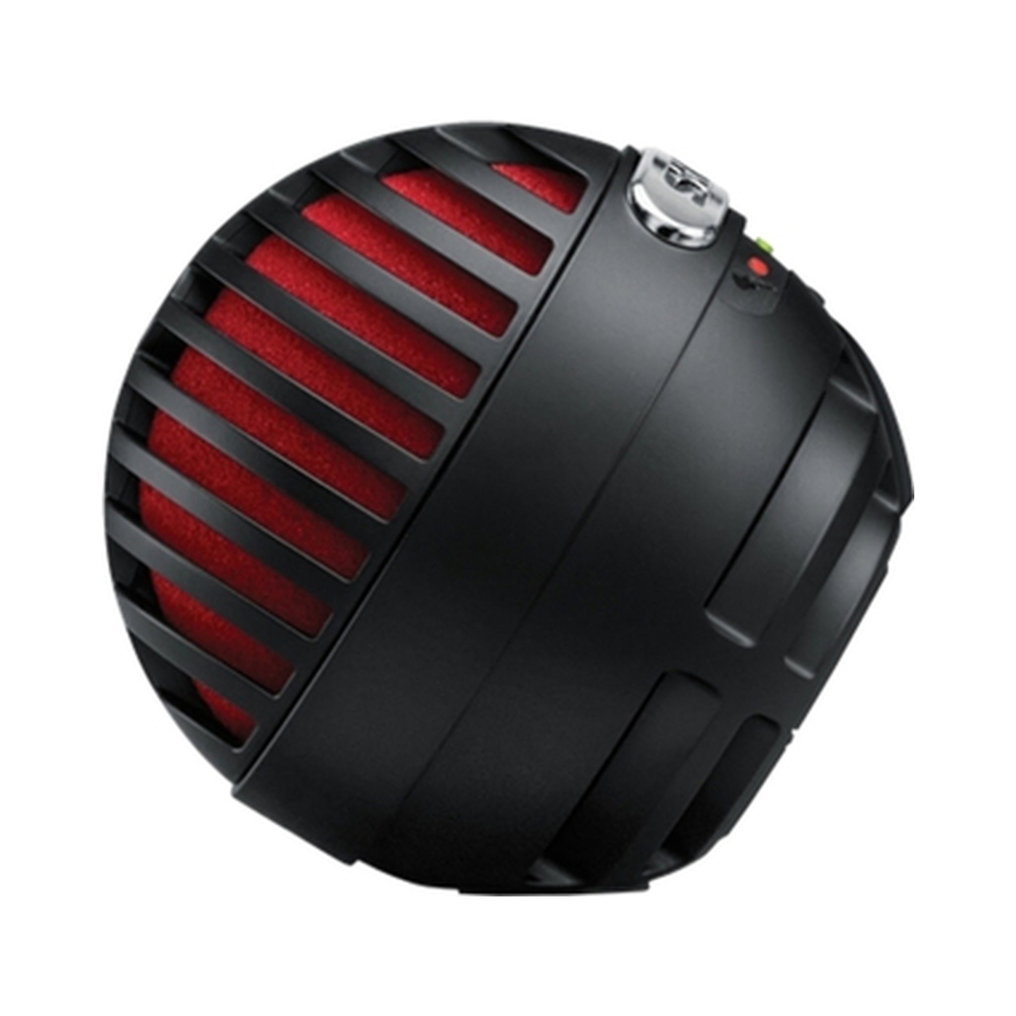 Micrófono Shure MV5-B-LTG negro con espuma roja — vista 2