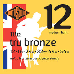 Encordado Rotosound TB12 Guitarra Acustica Tru Bronze 80/20 12-54