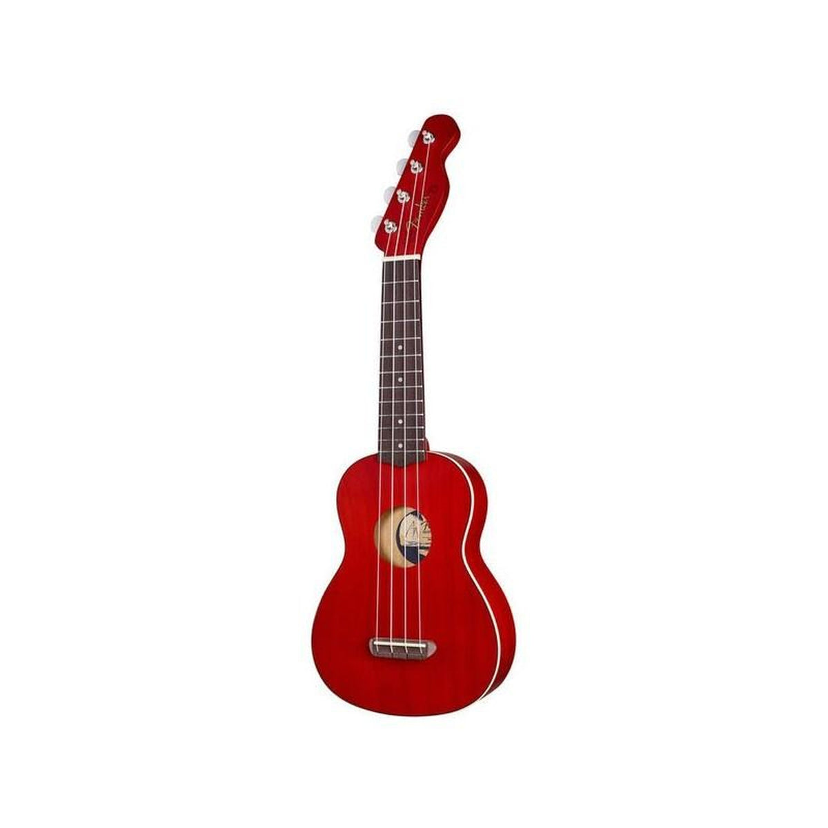 Ukelele soprano Fender Venice 0965060090 Cherry con puente sin nudos — imagen 1